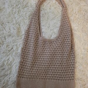 Elegant Tan Crochet Women's Bag